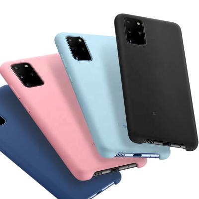 China Soft Phone Case S20 S20+ S20Ultra Multiple Color Ultra Thin Liquid Shockproof Good Quality Silicone Phone Case For Samsung for sale