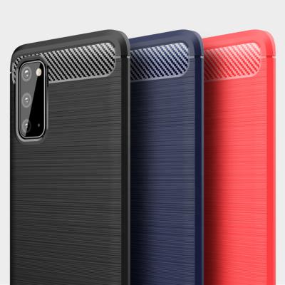 China Amazone real 10 M31 40 A81 91 carbon fiber soft tpu case shockproof hot selling phone NOTE8 9 for Samsung for sale