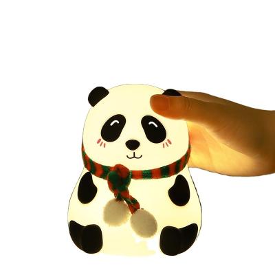 China Modern Portable High Quality Wireless Rechargeable Battery Operated LED Night Light Cute Panda Design For Kids Bedroom for sale