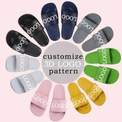 China CUSHIONING Couples Style Home Slippers Bedroom Non-Slip Printed Slippers For Men's Shoes Slipper Custom Logo for sale