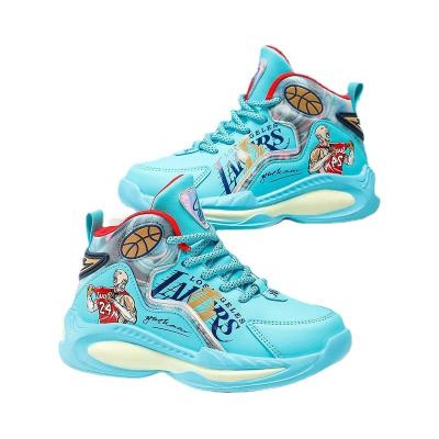 China New Thermal Comfortable Leather Boys' Basketball Training Shoes Children's Basketball Shoes Student Sports Shoes for sale