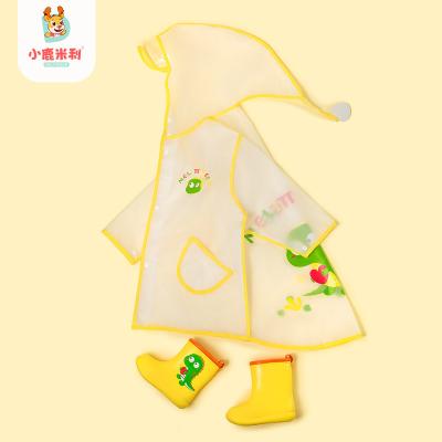 China Baby raincoat and waterproof boots set water shoes kindergarten waterproof, non-slip and wear-resistant cartoon for sale