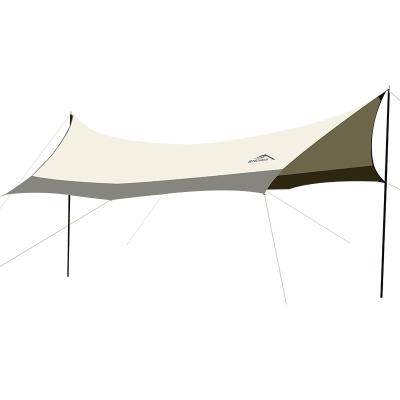 China 8+person Camping Outdoor Waterproof Windproof Windproof Tarp Tent Sun Shelter Silver Coating Umbrella for sale