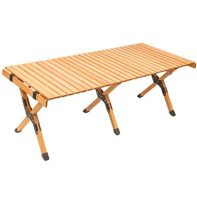 China Essential Aluminum For Camping Portable Wood Foldable Outdoor Dinners Table for sale