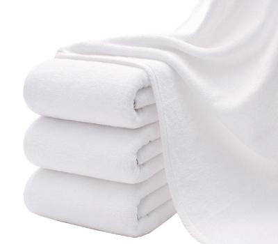 China Custom Soft White Hotel Cotton Bath Towel for sale