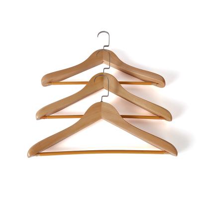 China Brand hotels/stores for clothing display wholesale high quality standard shirt coat suit hanger wood hangers for sale