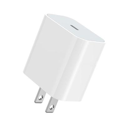 China New High Quality Portable Mobile Phone Type C USB C Power Adapter Fast Charger Plug 20W For iPhone 12 13 Adapter for sale