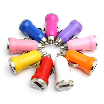 China Colorful Mobile Phone Competitive Price Promotion Gift Mini USB Car Charger Simple Adapter for sale