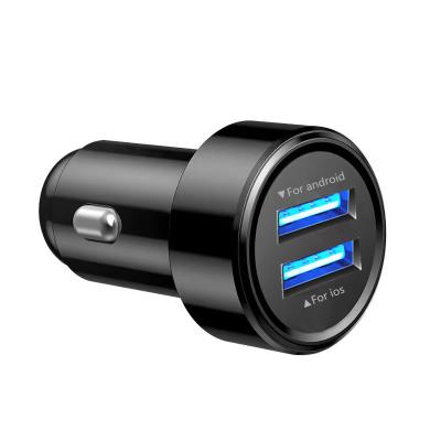 China Car Phone Mini Dual USB Charger 3.1A Car Charger Adapter For 2usb Smart Phone Charger for sale