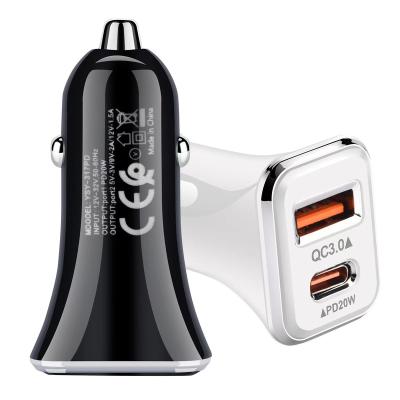 China 38W Type usb c palladium qc3.0 car charger super fast charging phone car charger adapter for samsung for iphone for huawei for sale