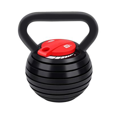 China Custom Home Use 18kg 40LB Logo Cast Iron Kettlebells Dishes Set and Hollow Adjustable Kettlebell with Portable Weight Handle for sale