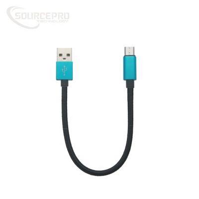 China COMPUTER USB Short Cable Android USB 3.0 Cable 3A 20cm Nylon Quick Charging Cable for note phone for jio phone for sale