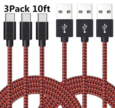 China Colorful USB Data Mic Cable USB Braided Wire Camera Nylon Charging Cable For Laptop for sale