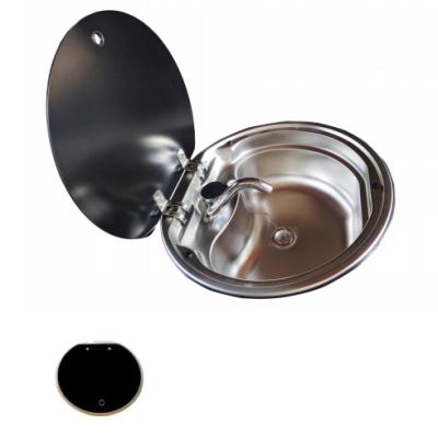 China With Faucet Motorhome Stainless Steel Sink Lavatory Round Single Bowl for sale