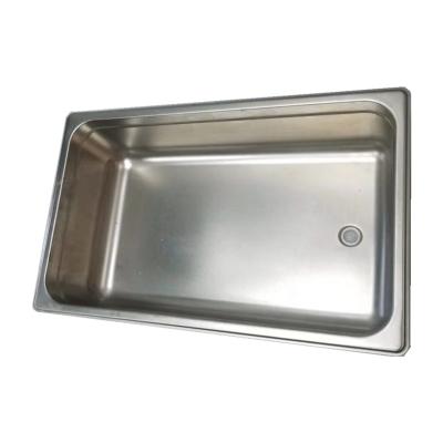 China High quality industry custom parts deep drawn stainless steel rectang single sink for sale