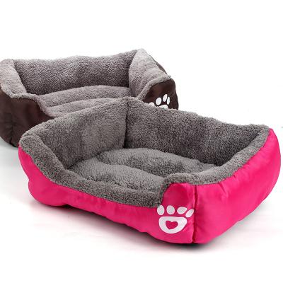 China Sustainable Soft Warm Waterproof Pet Nest Wholesale Luxury Cotton Dog Bed for sale