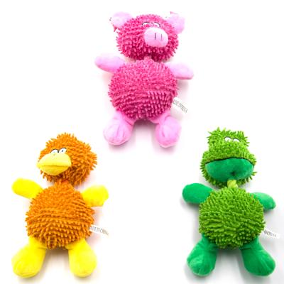 China 2021 Hot Selling Wholesale Viable Cute Animal Shape Pet Toys Cotton Plush Durable Dog Squeaky Chew Toys for sale