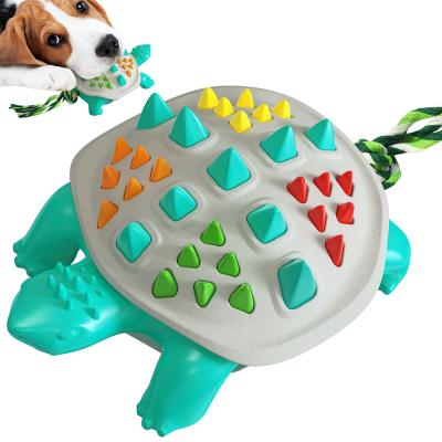 China Viable Wholesale Turtle Interactive Dog Teeth Cleaning Bite Resistance Chewing Toy for sale