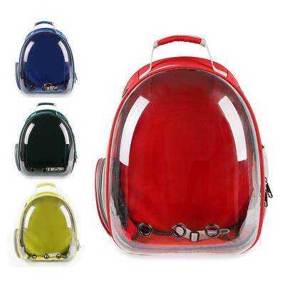 China Breathable Transparent Pet Backpack Space Cat Bag Dog Carrier Backpack Portable Outdoor Pet for sale