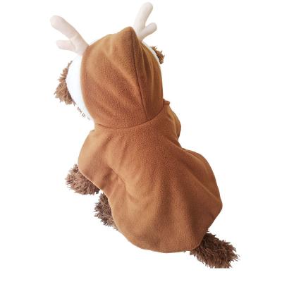 China Stocked Christmas Pet Clothes Fleece Coat Winter Costume Elk Pets Cosplay Clothes and Accessories for sale