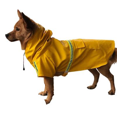 China Windproof Stored Raincoat Pet Hoodie Pet Raincoat Dog Clothes Waterproof Reflective Summer for sale