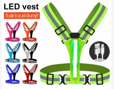 China LED SNAPSHOT LED Belt Reflective Running Vest High Visibility Alarm Seeing Reflective Belt for sale