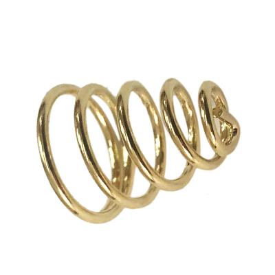 China Coil factory Custom Gold plated electrical battery conical coil spring for sale