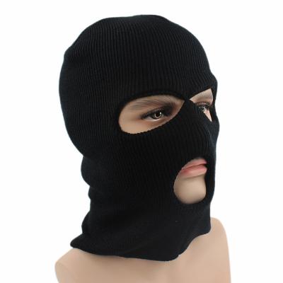 China breathable & Windproof Waterproof Knit Winter Warm Unisex Hats Knitted Ski Mask 3 Hole Ski Mask for sale