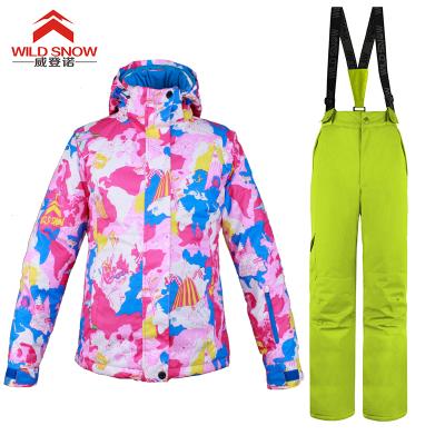 China High Quality Women's Winter Adults Waterproof Snow Ski Suit Anti-UV Skiing Casual Winter Wear Girls for sale