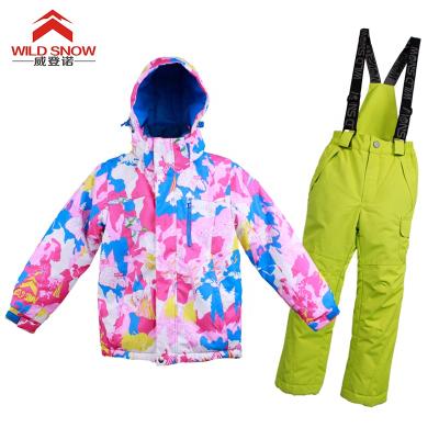 China High Quality Warmest Children Winter Snow Ski Suit Waterproof Jackets Anti-UV Overall For Kids for sale