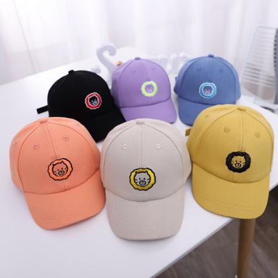 China Lion Embroidered Cotton Baseball Cap Animal Hats JOINT Children's Hat Summer Sport For Kids for sale