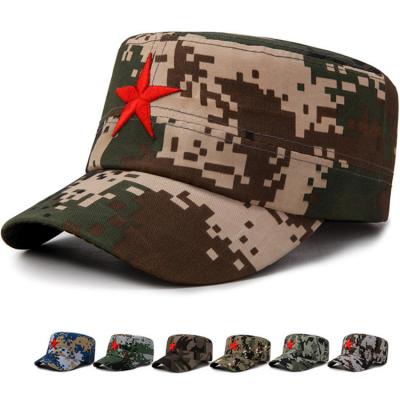 China COMMON Adult Outdoor Plain Peaked Cotton Camouflage Army Corps Military Baseball Cap for sale