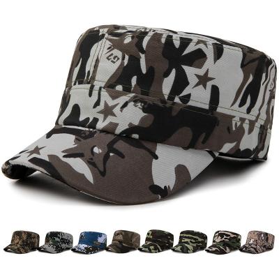 China Men's COMMON Wholesale Cotton Camouflage Camouflage Adjustable Flat Rise Military Baseball Cap for sale