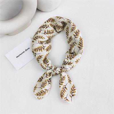 China Spring Summer Square Cotton And Canvas 55 Cm Neckerchief Woman Square Scarf Breathable Neck Scarves for sale