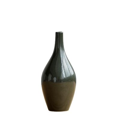 China Art Decor Zen Ceramic Black Nordic Mediterranean Blue Flower Vase European Modern Minimalist Fashionable Modern Minimalist Decoration for sale