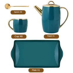 China Sustainable Household Ceramic Tray Set Coffee Shop European Style for sale