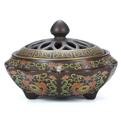 China Ceramic incense burner open creative home support XL-003 one-piece dropshipping decoration backflow bedroom incense bowl for sale