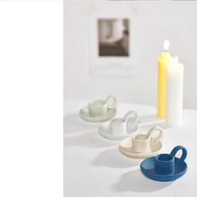 China Nordic home ceramic candlestick home household decoration candle candlestick decoration GUEST ROOM shooting ceramic props for sale