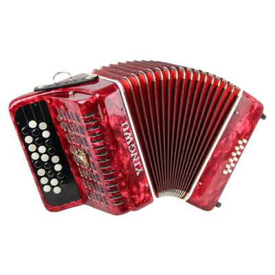 China 25-key 12BS Children Beginner Adult Musical Instrument B/C YINGWU System Accordion Red 26.5*17*32.7cm for sale