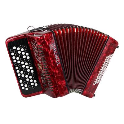 China Parrot YW-672 Accordion 2 Row Spring 62 Main Adult Beginner B Children 60BS System Red Best Selling Accordion 33.5*19*37.2cm for sale