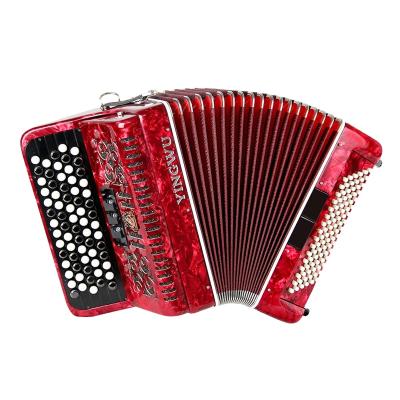 China Factory Main Adult Direct Shipping Beginner Exam Parrot Brand YW-663 Accordion 69 Beginner 96BS Red Selling Accordion 35*18.5*40.2cm for sale