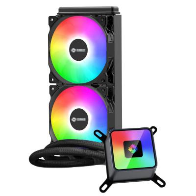 China PC Cooler and Water Cooled PC Cooler 140mm Fan Computer Case RGB Water Radiator Adjustable Cpu Cooler Cooling Water Cooler for sale