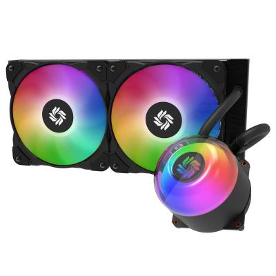 China Computer Case RGB 240 RGB Liquid Cooler Closed Loop Closed Loop PC Water Cooling Quiet Accessible Ring Fans for sale