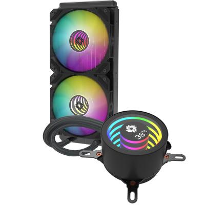 China Computer Case CPU Water Cooler LCD Display ARGB AIO Liquid Cooler For PC for sale