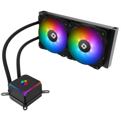 China Computer Case Icicleflow Tech 240 CPU Liquid Cooler with 120 RGB Fans for PC Cooler for sale