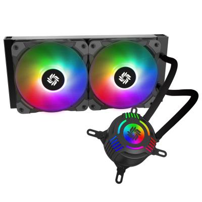 China Computer Case BBL-240 Icicleflow 120mm RGB Fan PC Water Cooling CPU Adjustable Water Cooler for sale