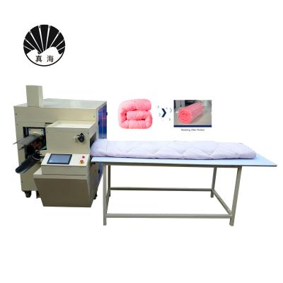 China Coral Fleece Velvet Bolster Filling Rolling Packing Machine for sale