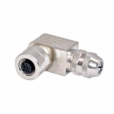 China M12 Automotive Industrial Sensor Connector Assembly 4p Automotive Male To 5p Female Circular Connector for sale