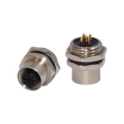 China Sensor Low Price 4pin Automotive Electrical Cable Female Panel Mount Waterproof Connector for sale