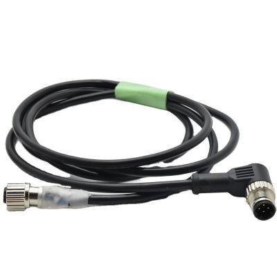 China Automotive Sensor Customize M12 Pin 8 Shielded Female To Female Straight Rectangle Molded Cable Connector for sale